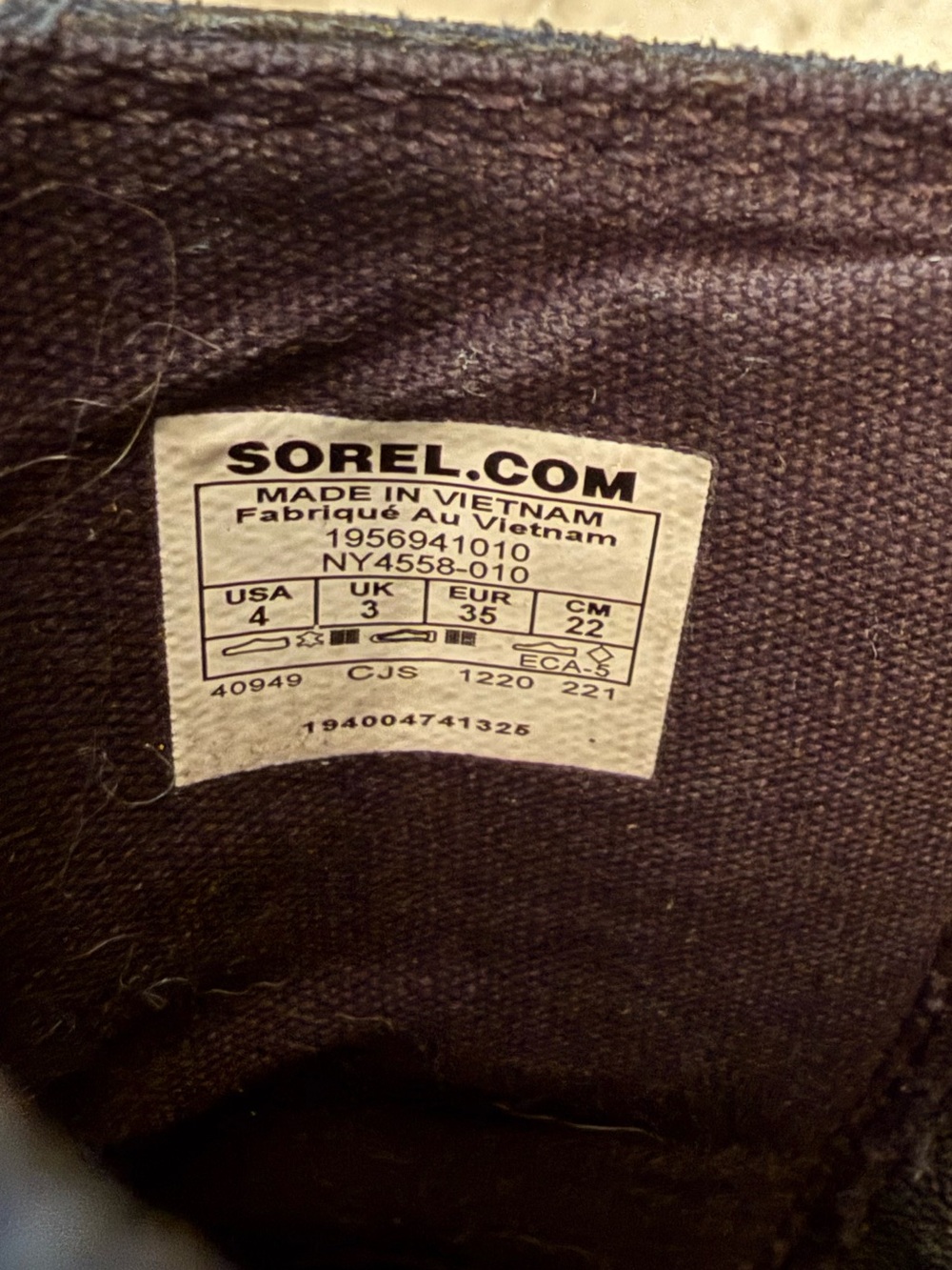 Sorel Black Chelsea Wedge Ankle Boots with Elastic Side Panel- Girls 4 - Picture 4 of 4